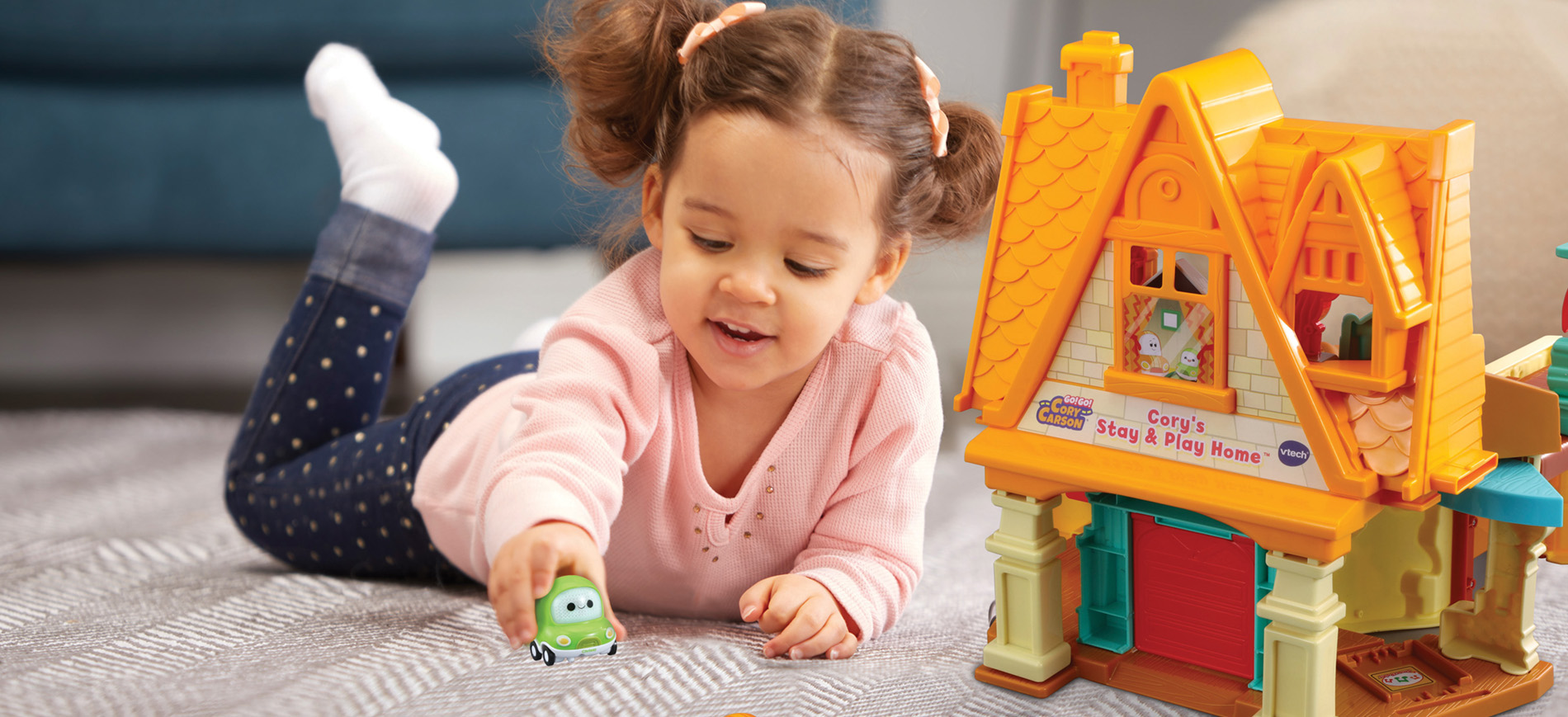 child playing with toy