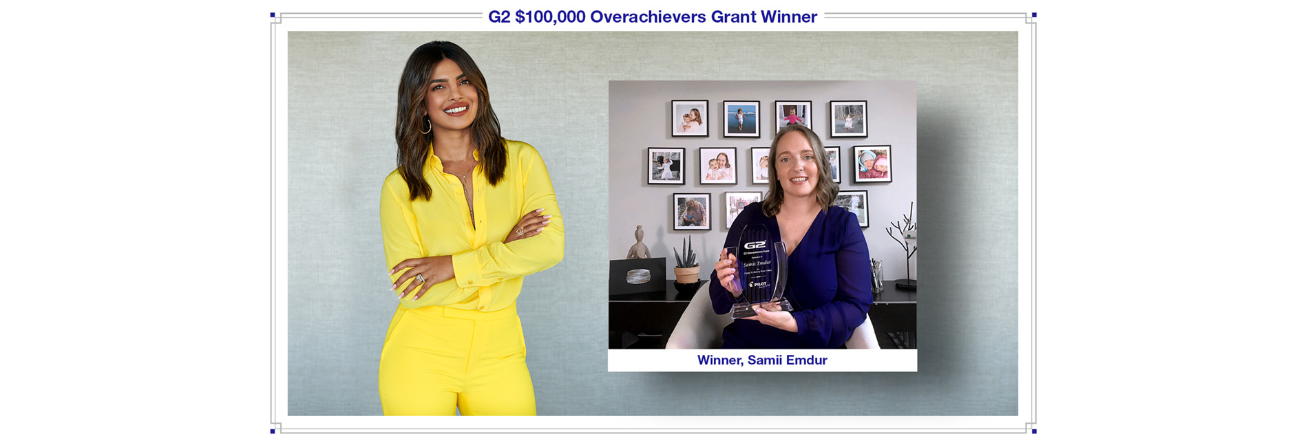 Pilot Pen And Priyanka Chopra Jonas with winner