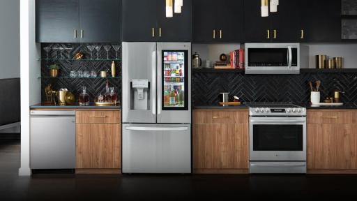 Kitchen filled with LG appliances