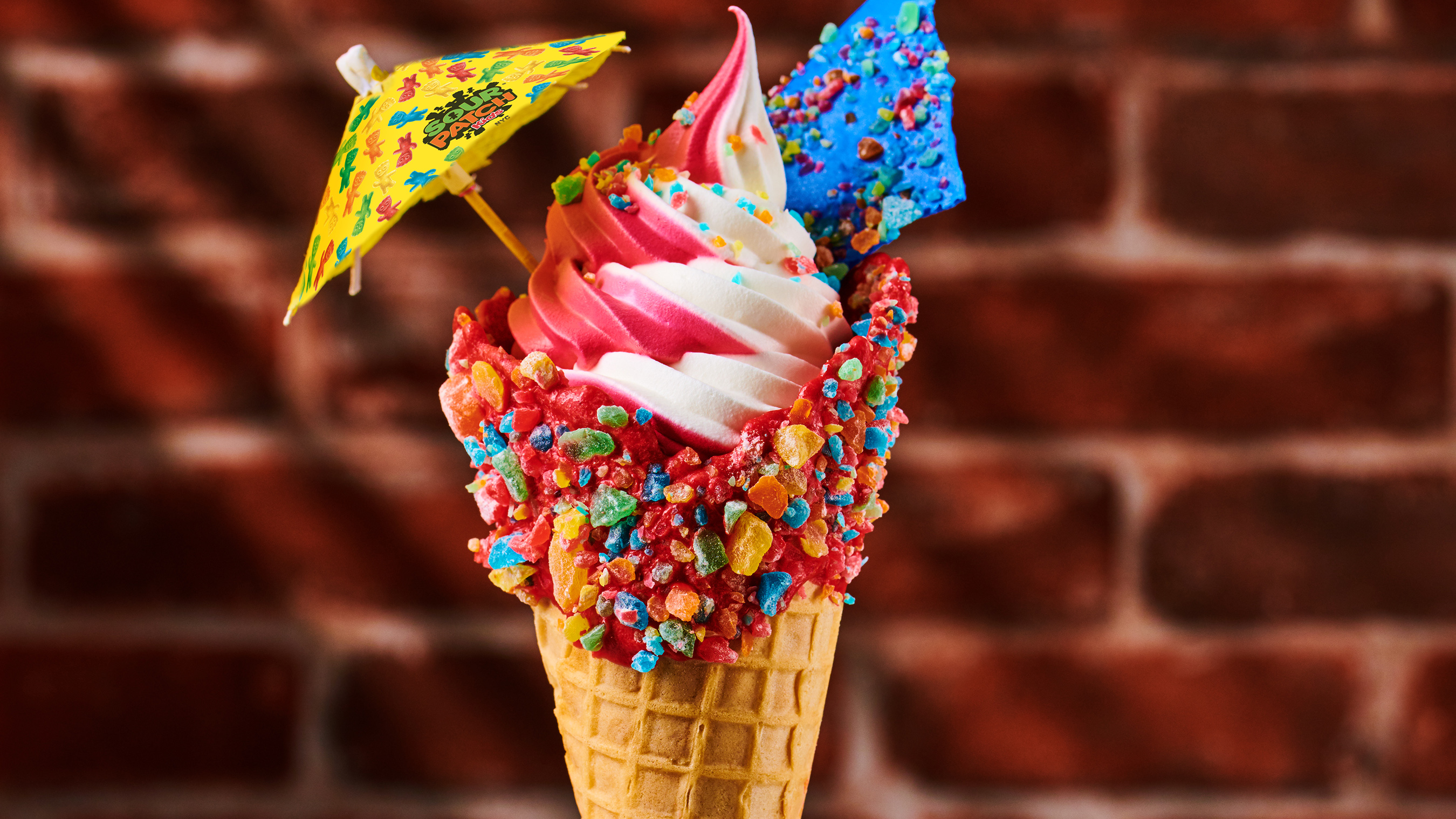 Colorful ice cream cone
