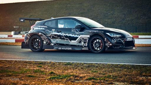 Profile front shot of Hyundai car