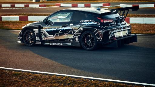 Profile rear shot of Hyundai car