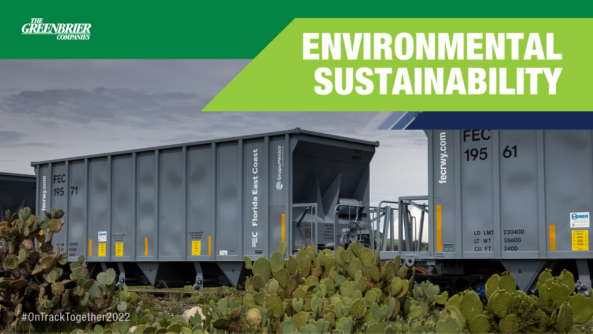 Greenbrier is committed to pursuing product innovations that enhance sustainability throughout a railcar’s lifecycle.