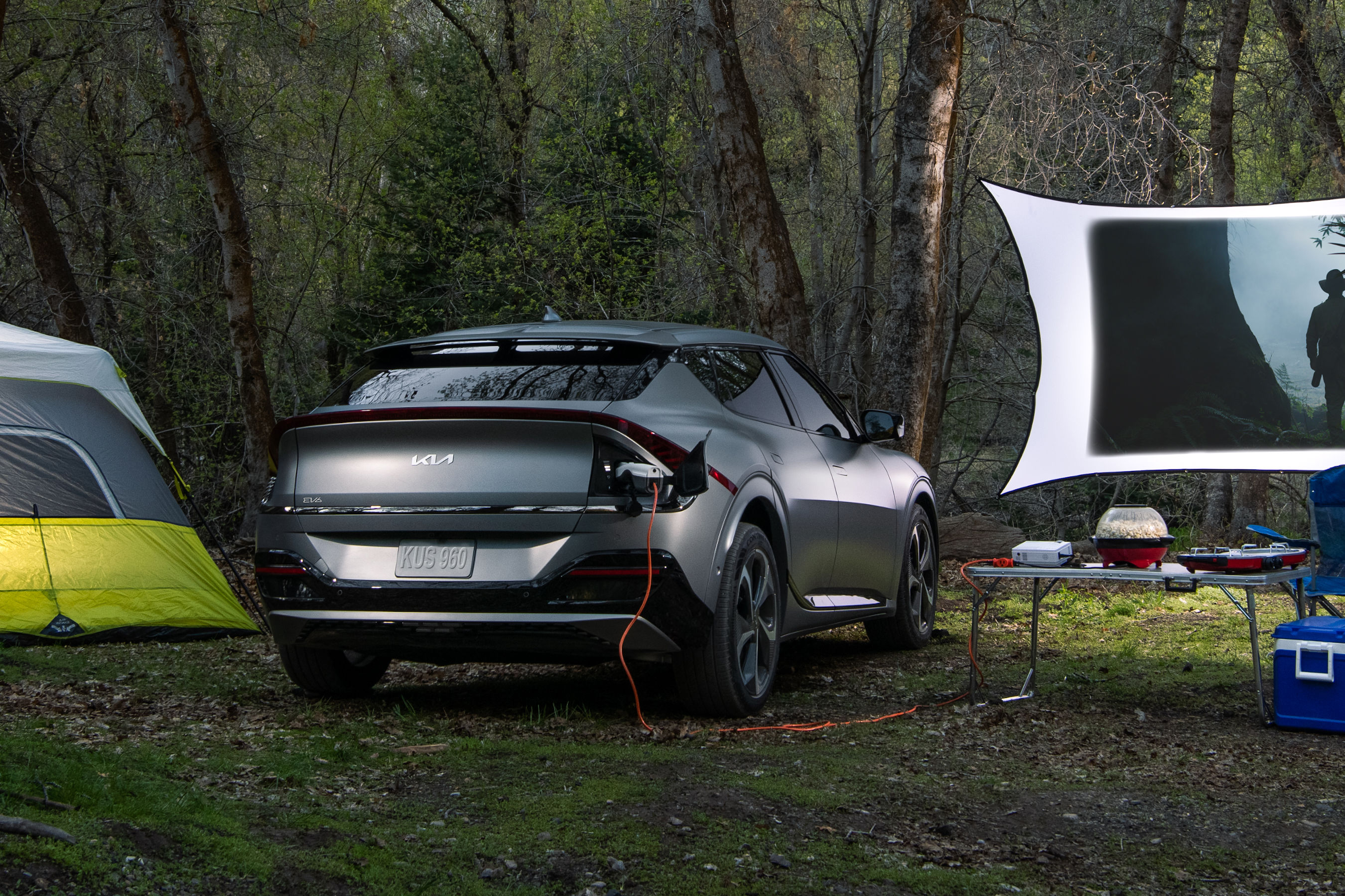 Innovative Vehicle-to-Load (V2L) function turns Kia’s EV6 into a mobile power source for computers, camping, tailgating, and back-up power at home.