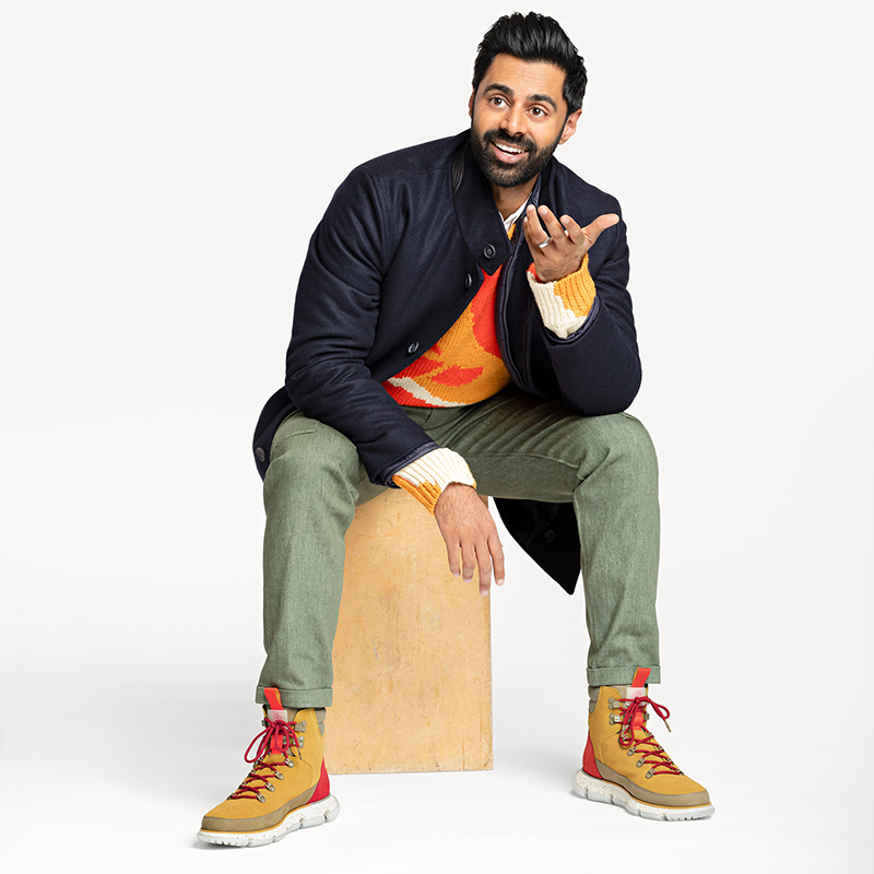 Cole Haan x Hasan Minhaj 4.ZERØGRAND Hiker Boot in Mineral Yellow Suede, $270