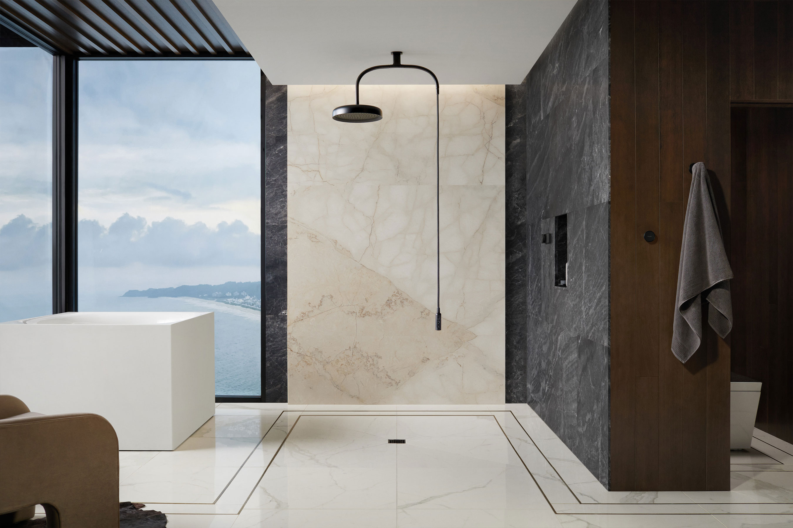 KOHLER Statement showering collection and Anthem valves and controls offer seamless global specification and unbridled creativity