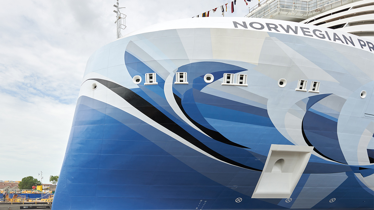 NCL’s ground-breaking new ship Norwegian Prima completes major construction milestone at the Fincantieri shipyard in Marghera, Italy, on Aug. 11, 2021, floating into the water for the very first time. Photo by © Filippo Vinardi