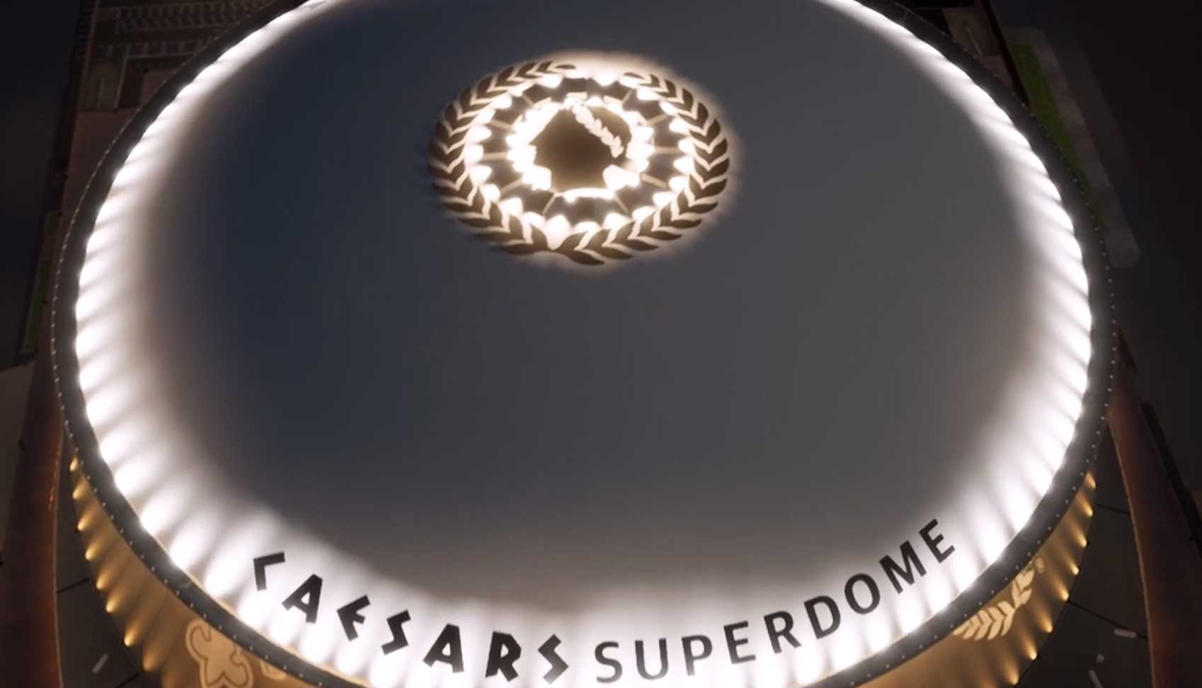 Aerial rendering of the Caesars Superdome in New Orleans, LA. Credit: New Orleans Saints & Infinite Scale.