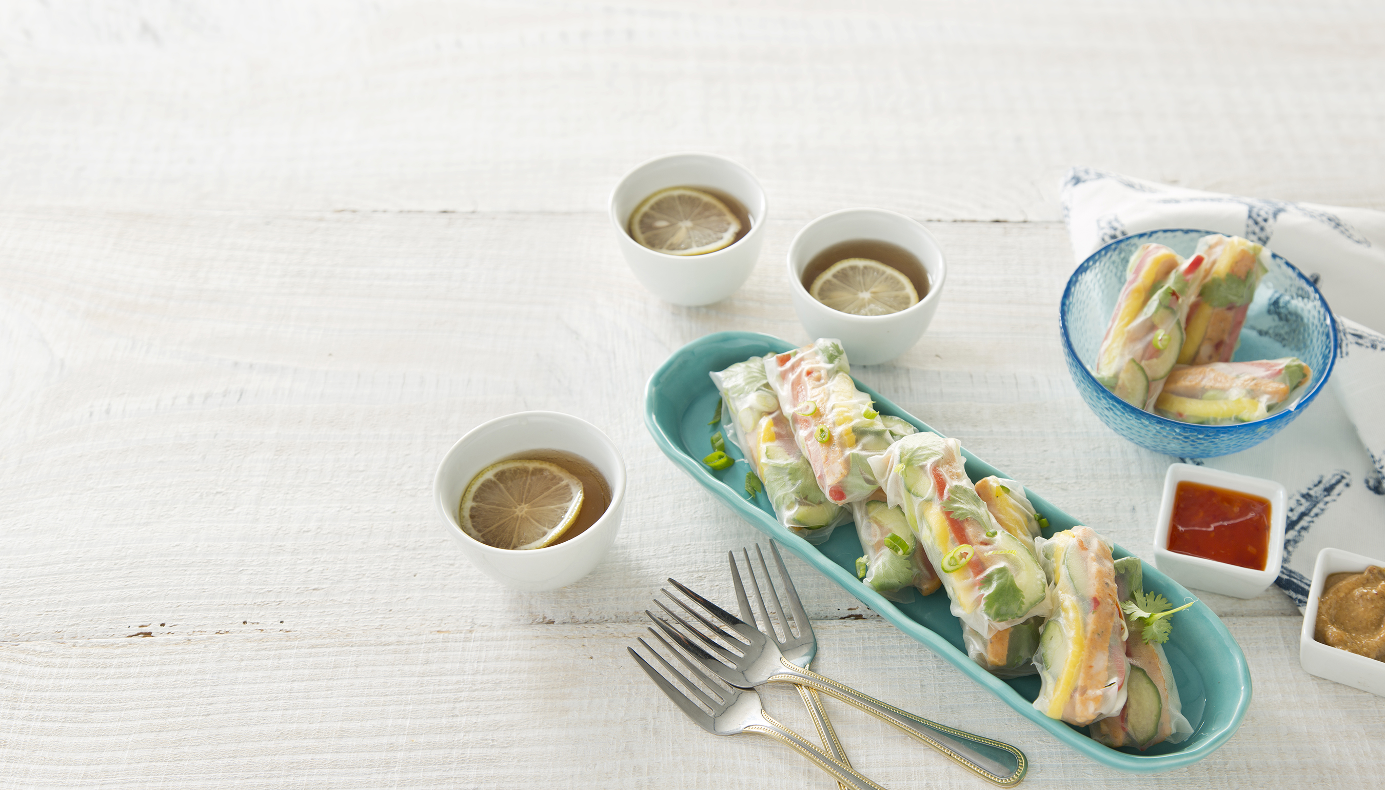 Salmon Burger Summer Roll