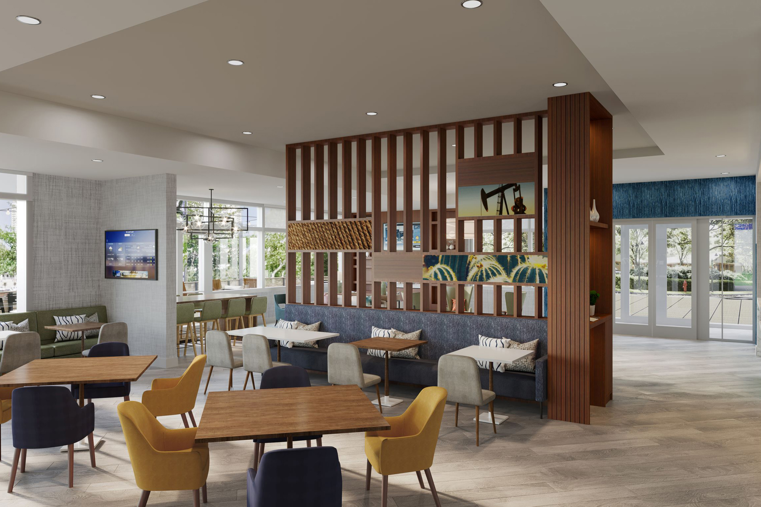 Breakfast Room Facing Fireplace Decor Wall