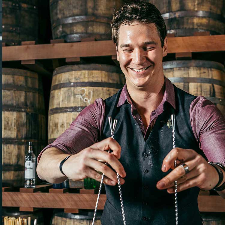 Bartender Serving drinks