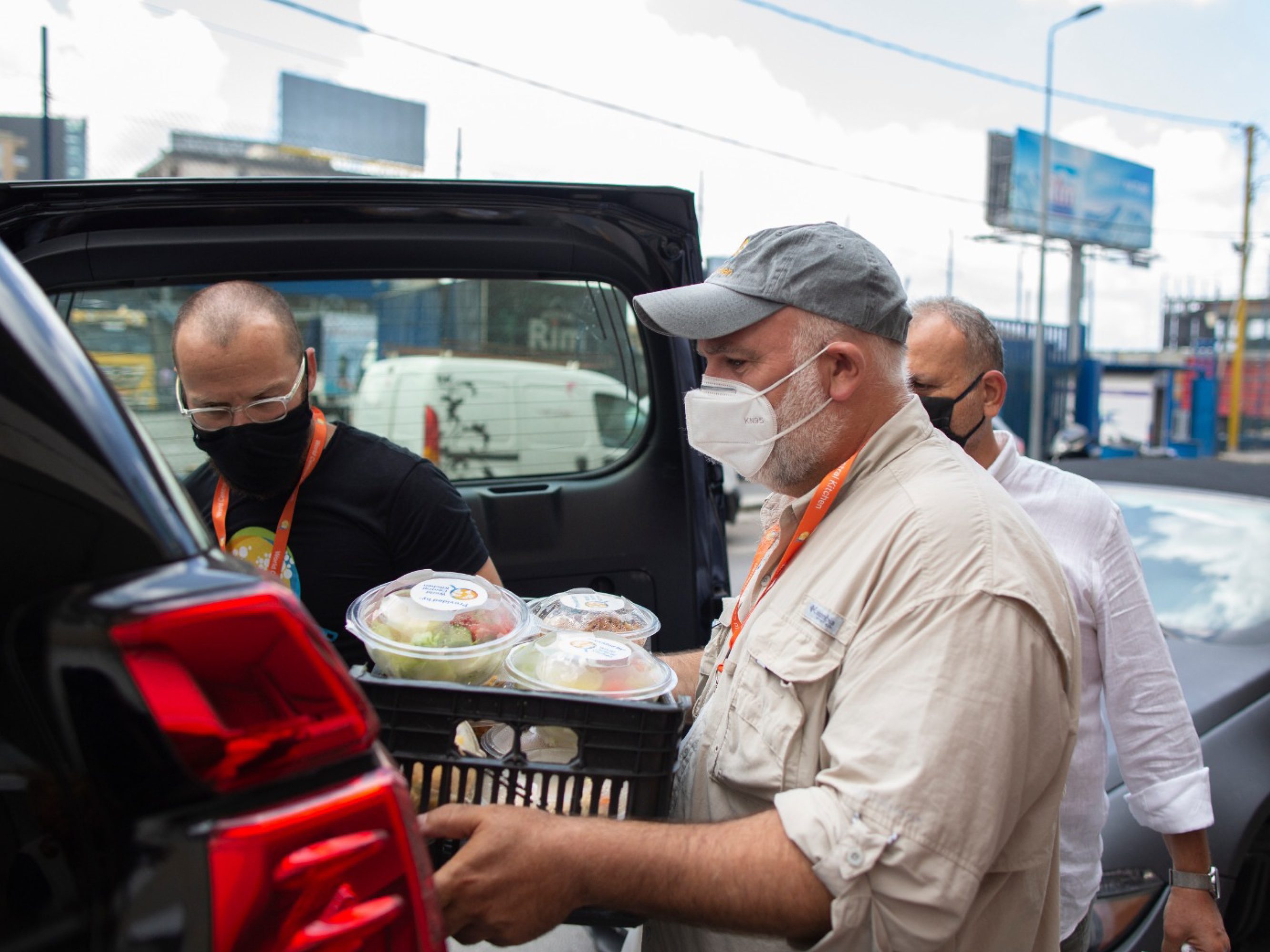 World Central Kitchen Founder, José Andrés in the midst of Disaster Relief delivery for victims of an explosion in Beirut, Lebanon.