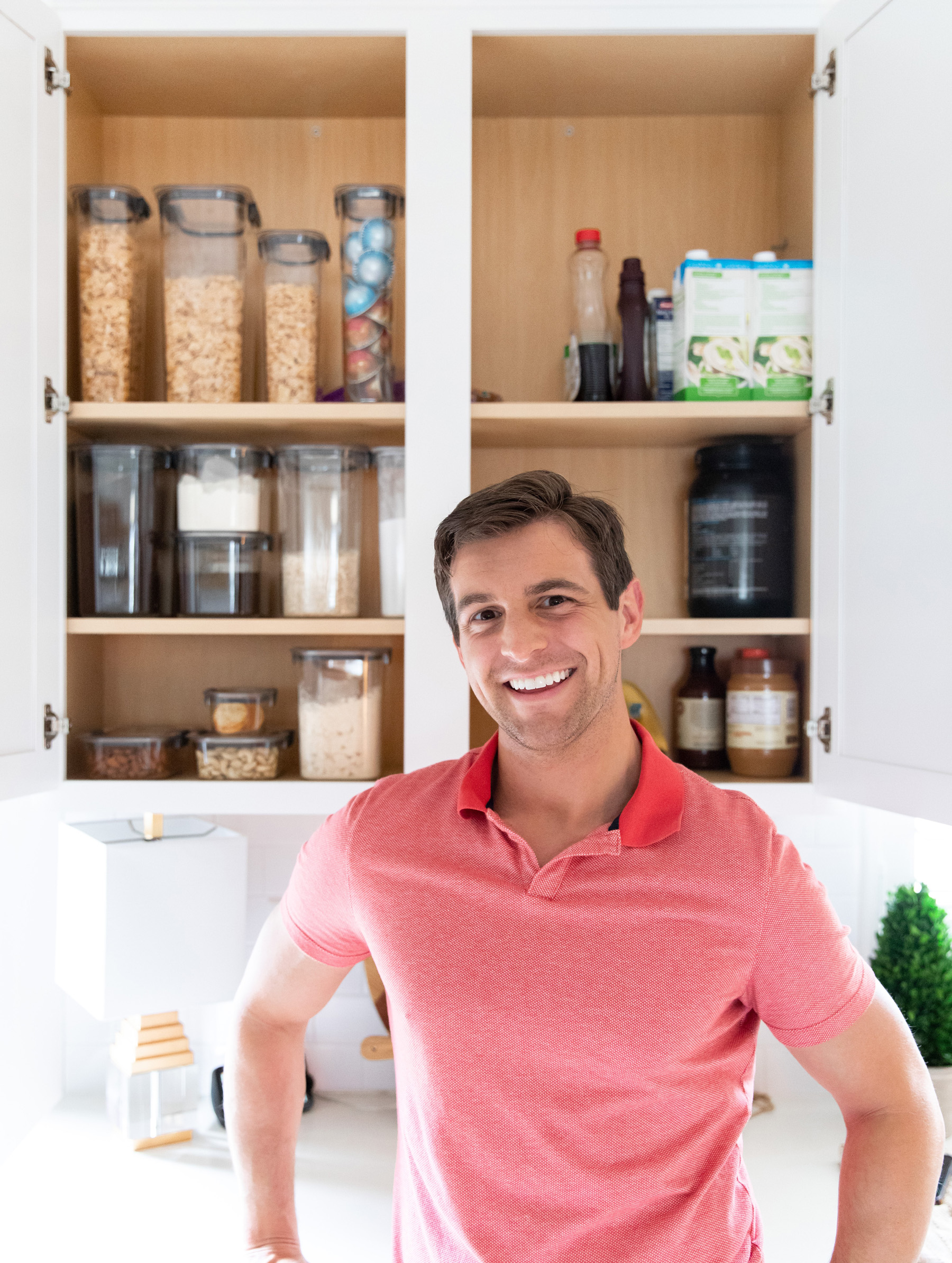 Cameron's Cabinet After Rubbermaid, nice and organized.