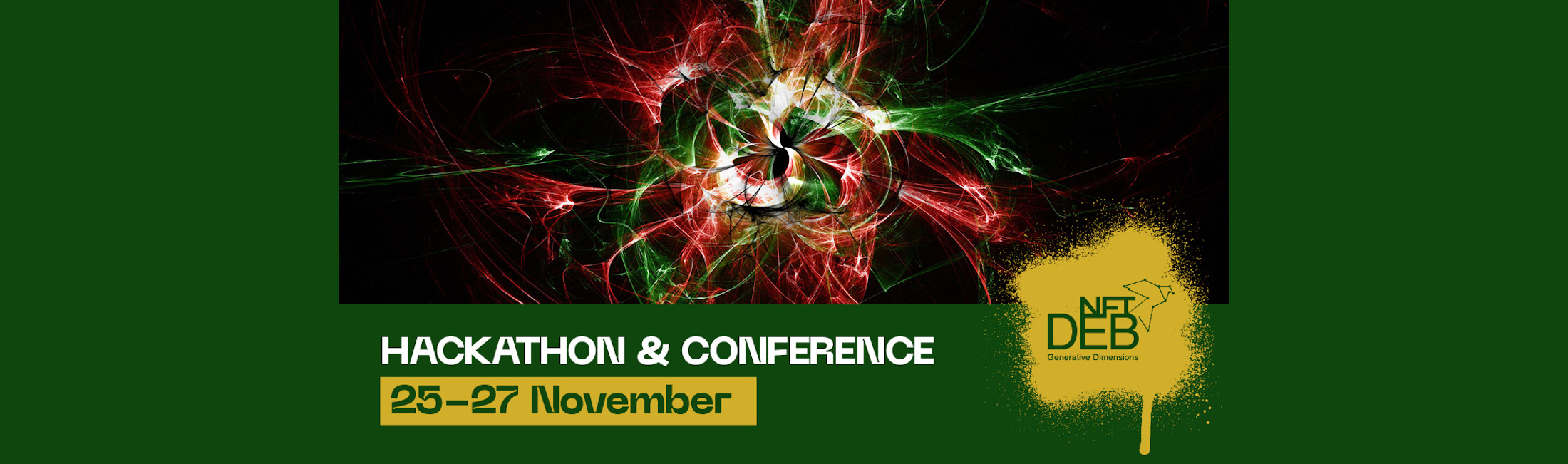 Hero Banner that says Hackathon and Conference