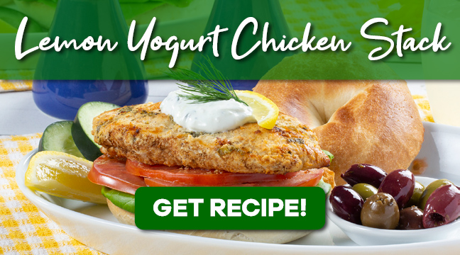 Lemon Yogurt Chicken Stack
