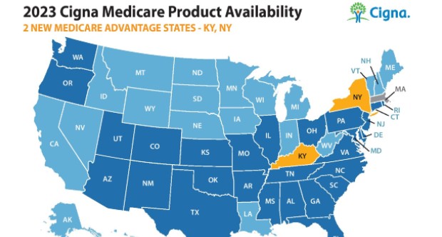 During this year’s Annual Election Period, which begins Oct. 15, Cigna will offer Medicare Advantage (MA) plans in 584 counties within 28 states, growing its geographic presence by 22 percent.