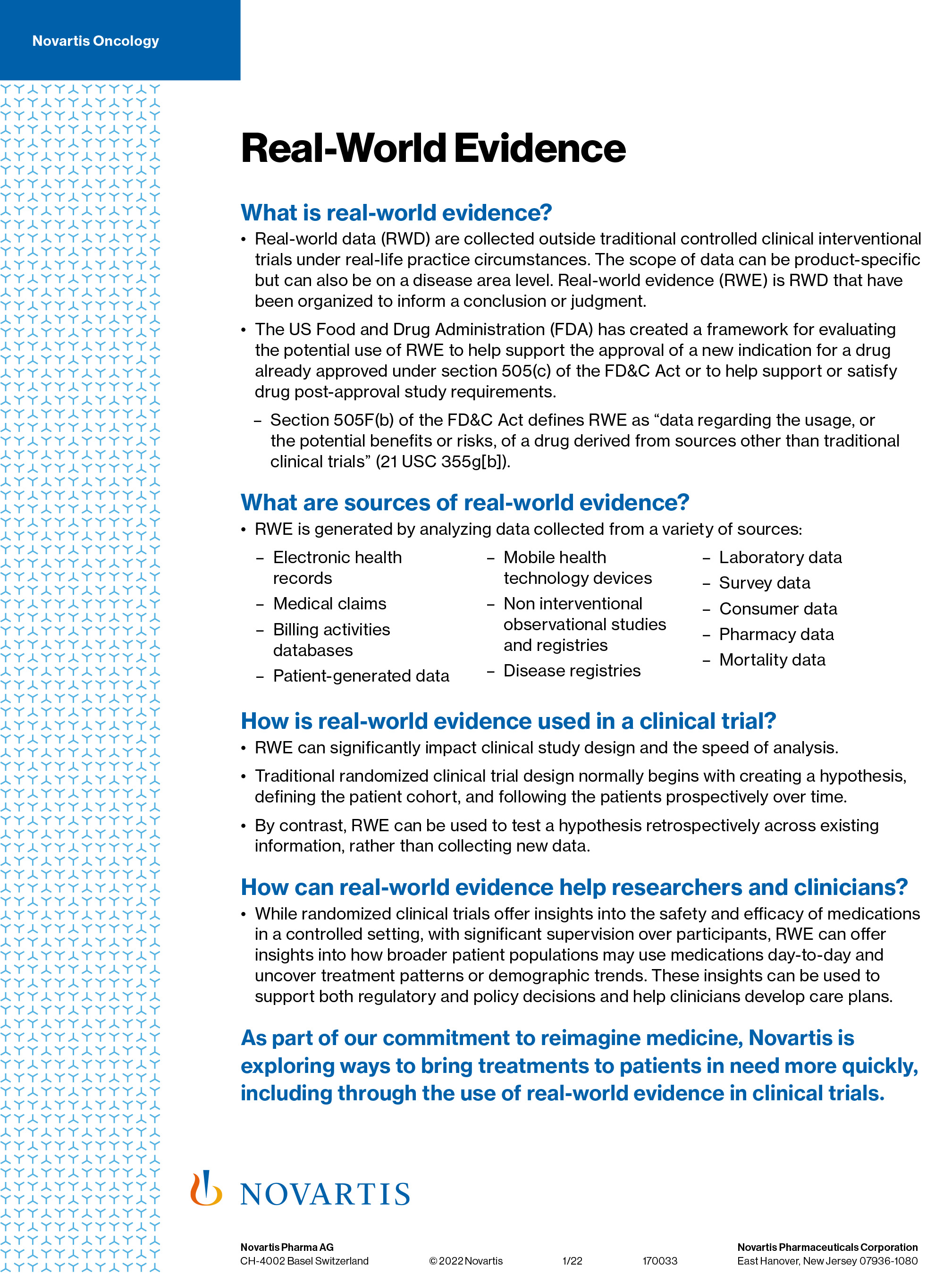 Real-World Evidence Fact Sheet