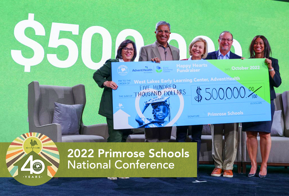 Primrose Schools® announces $500,000 donation to advance access to early education in underserved communities at 2022 national conference.