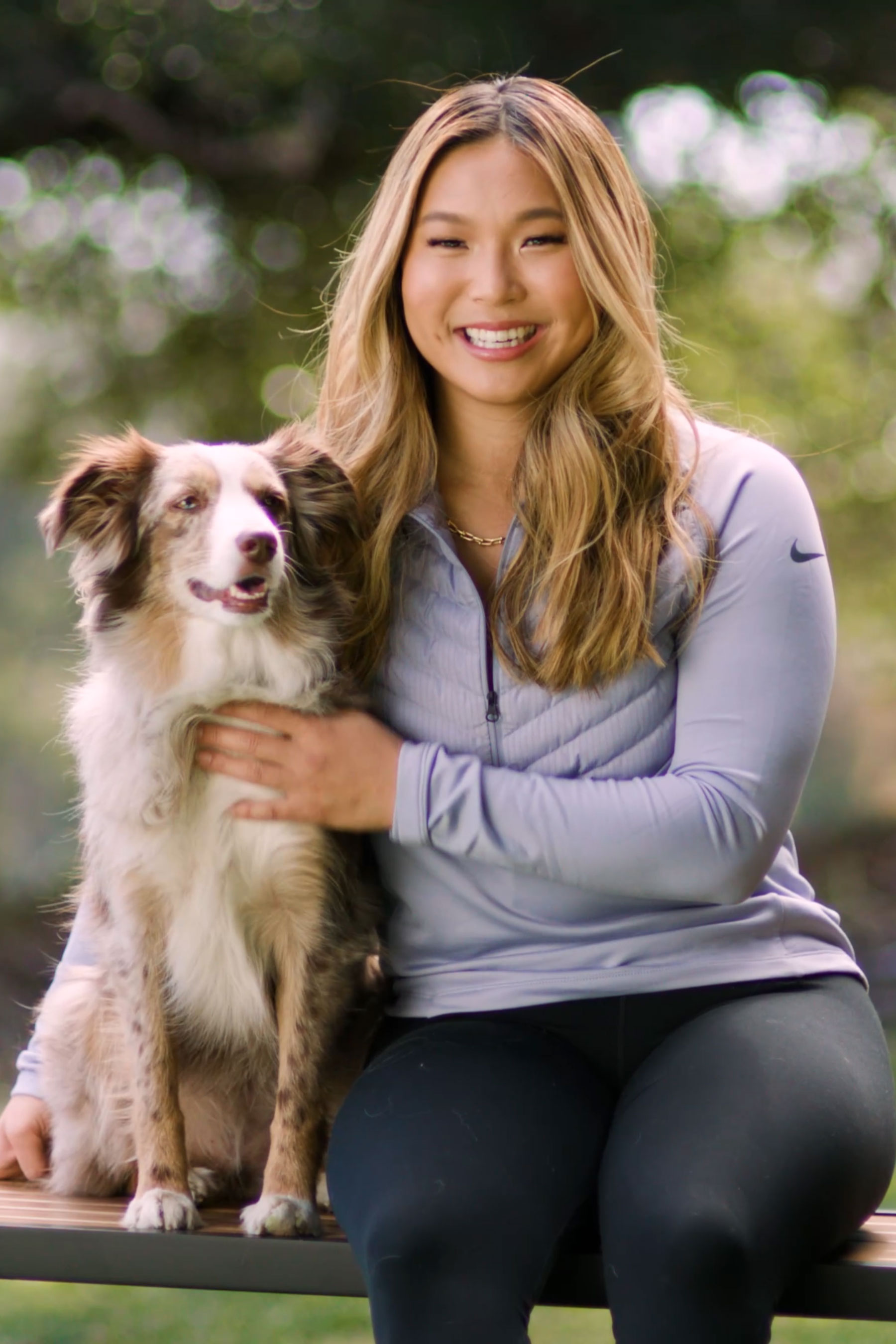 Chloe Kim and Reese for Purina Pro Sport