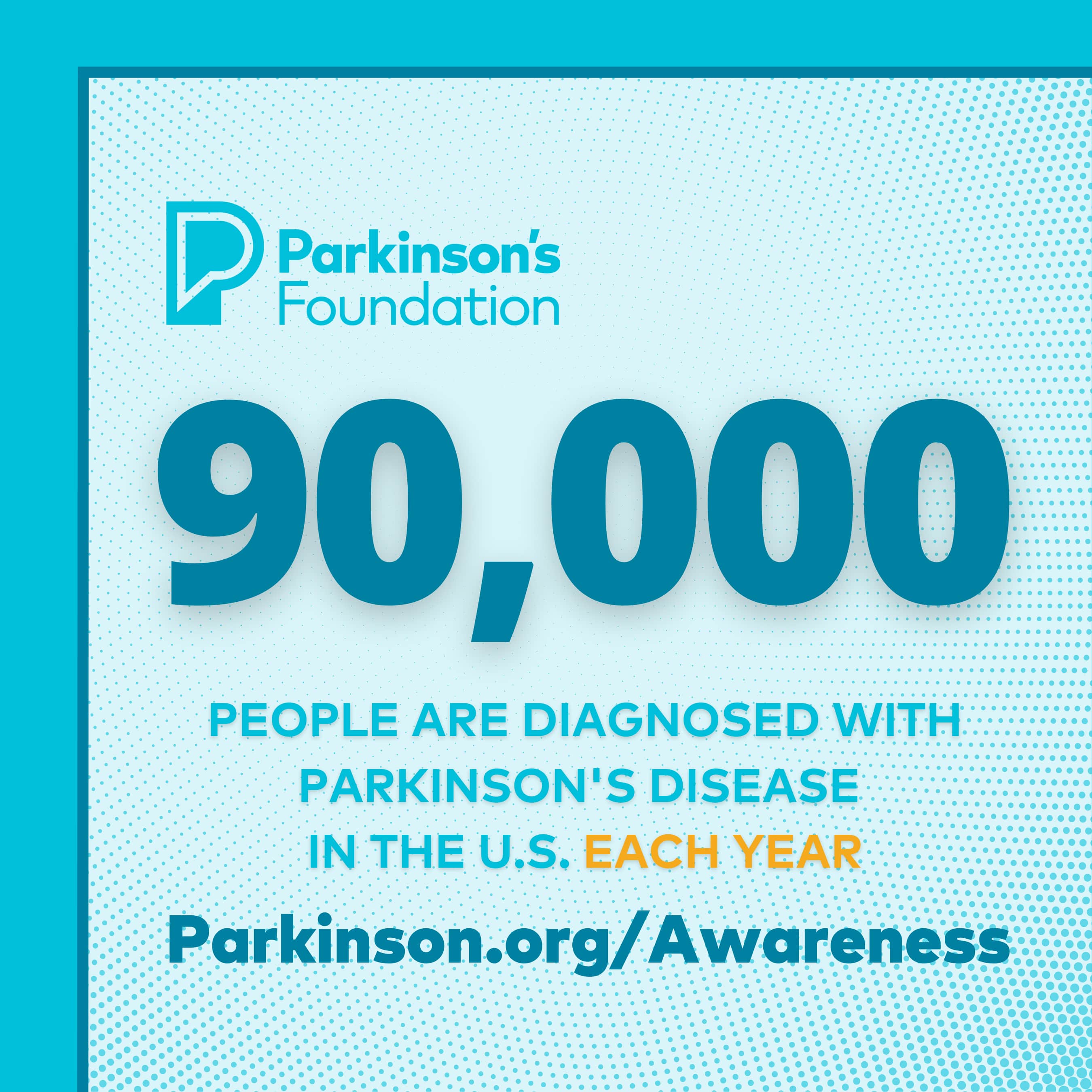 Nearly 90,000 people are diagnosed with Parkinson’s disease in the U.S. annually, according to a recent Parkinson’s Foundation-backed study.