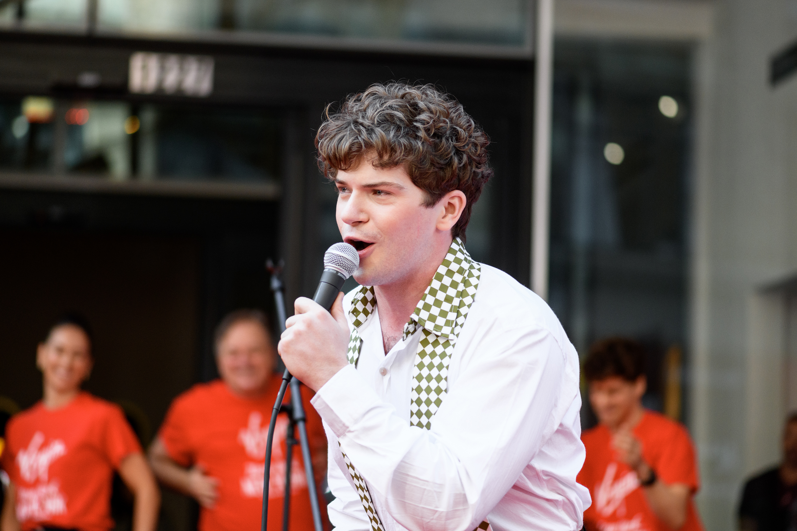 Broadway Star Colton Ryan performs New York, New York to celebrate opening of Virgin Hotels New York City
