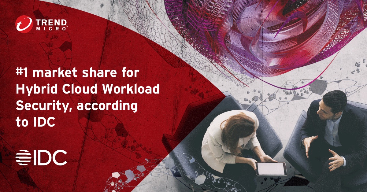 Trend Micro holds the greatest market share for Hybrid Cloud Workload security according to IDC.