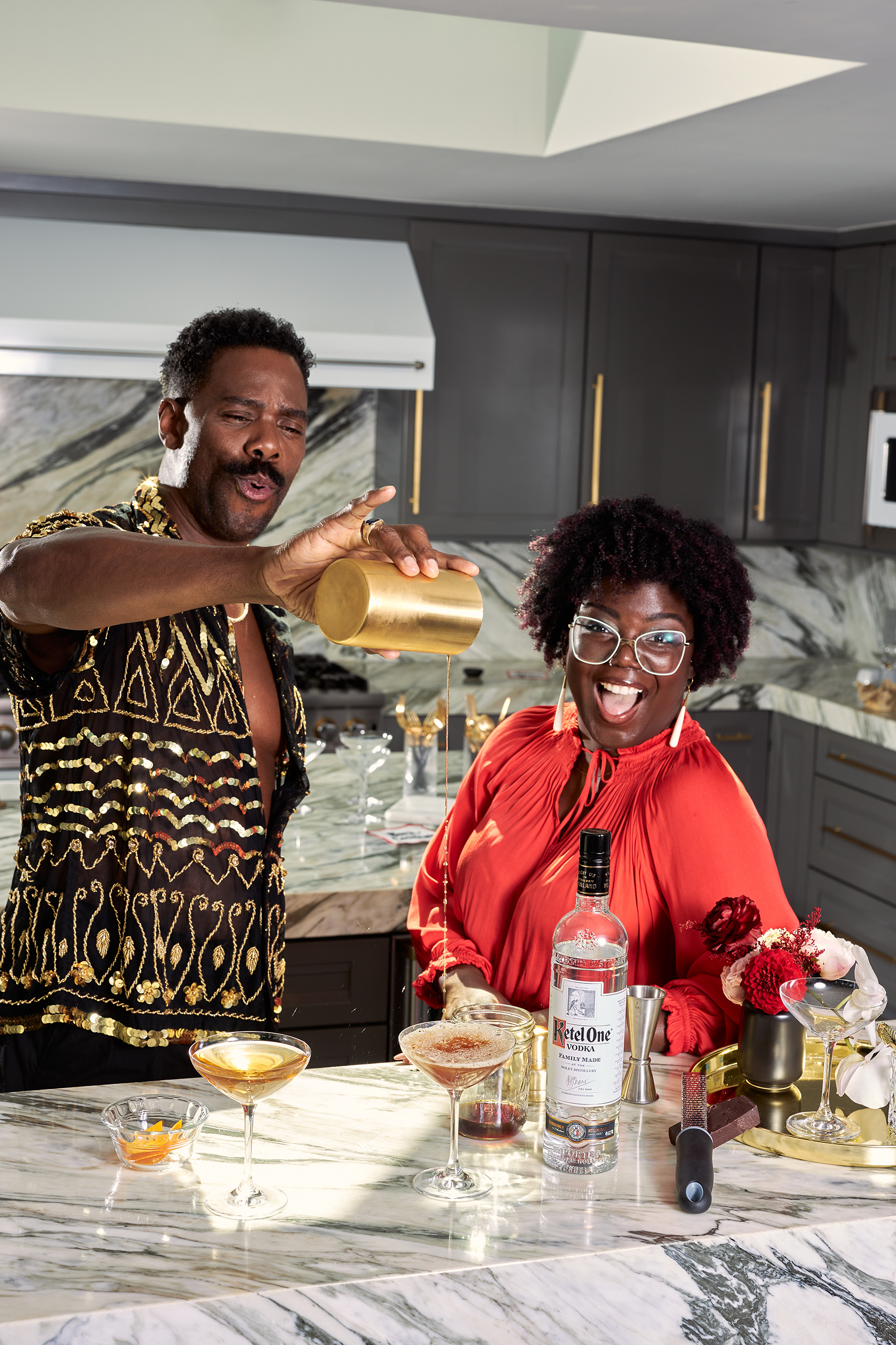 Colman Domingo and Lauren Paylor recreate Emmys cocktail magic at home for viewers across the country this Awards Season