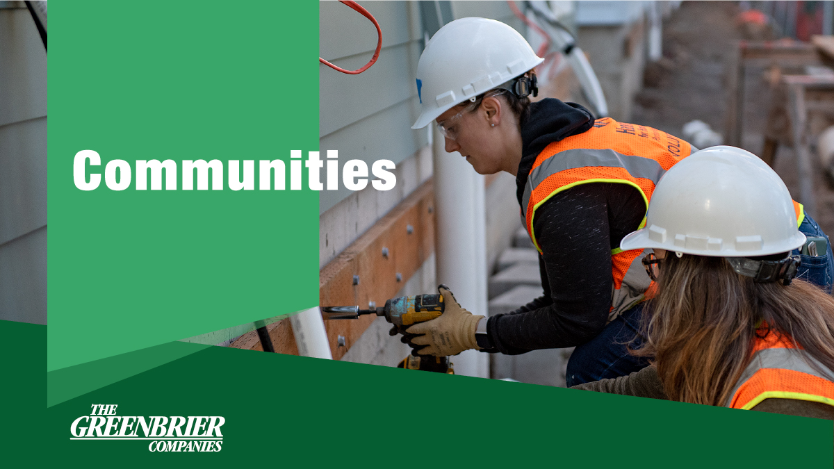 Greenbrier strives to make a positive difference in the communities where it operates through corporate philanthropy and volunteerism.
