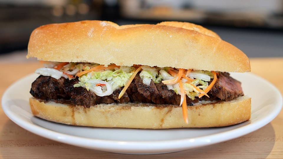 Jordan Andino -Tri-Tip Sandwich with Soy Glaze and Thai Coleslaw