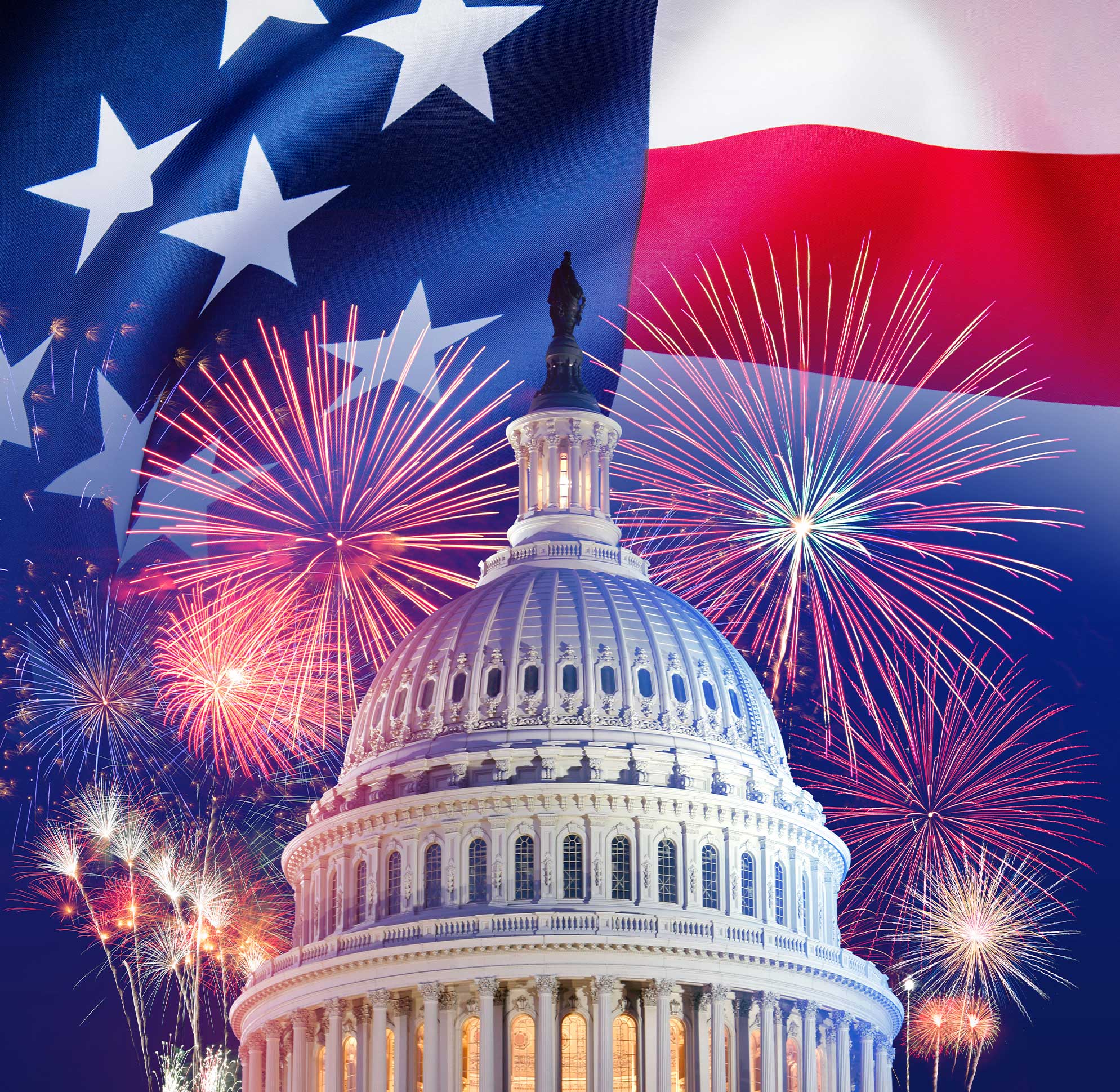 Fireworks over U.S. Capitol