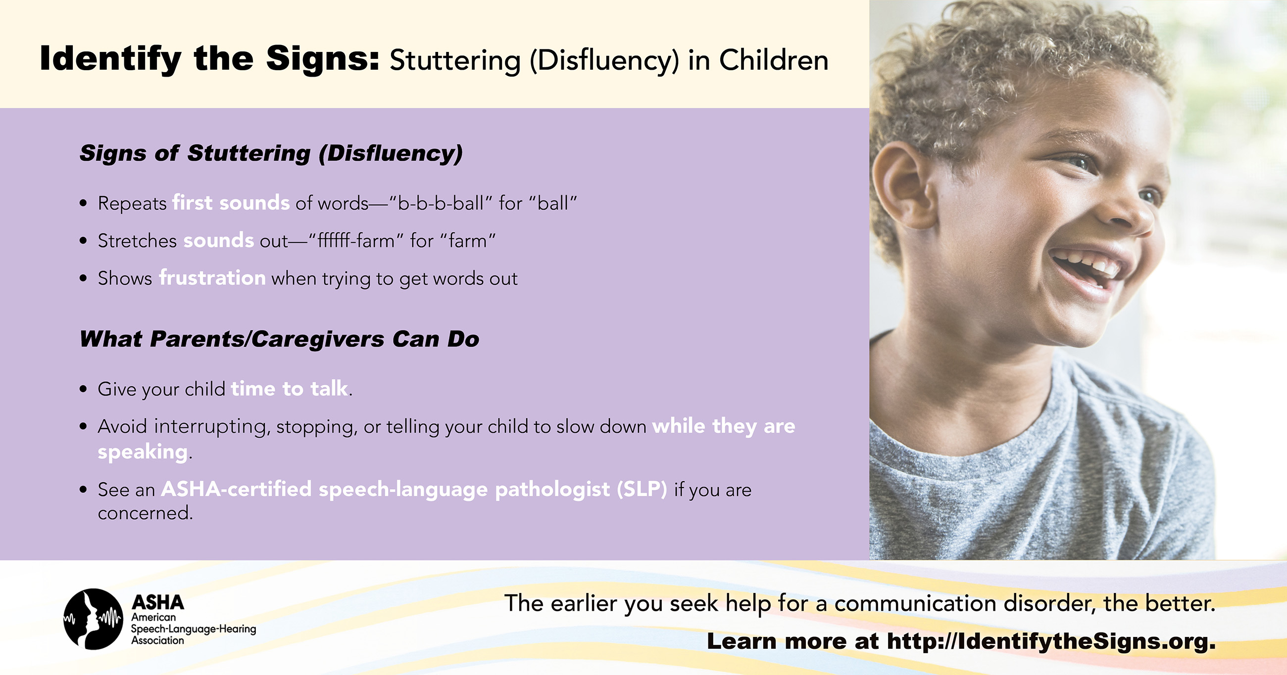Learn the signs of stuttering--and ways that caregivers can help.