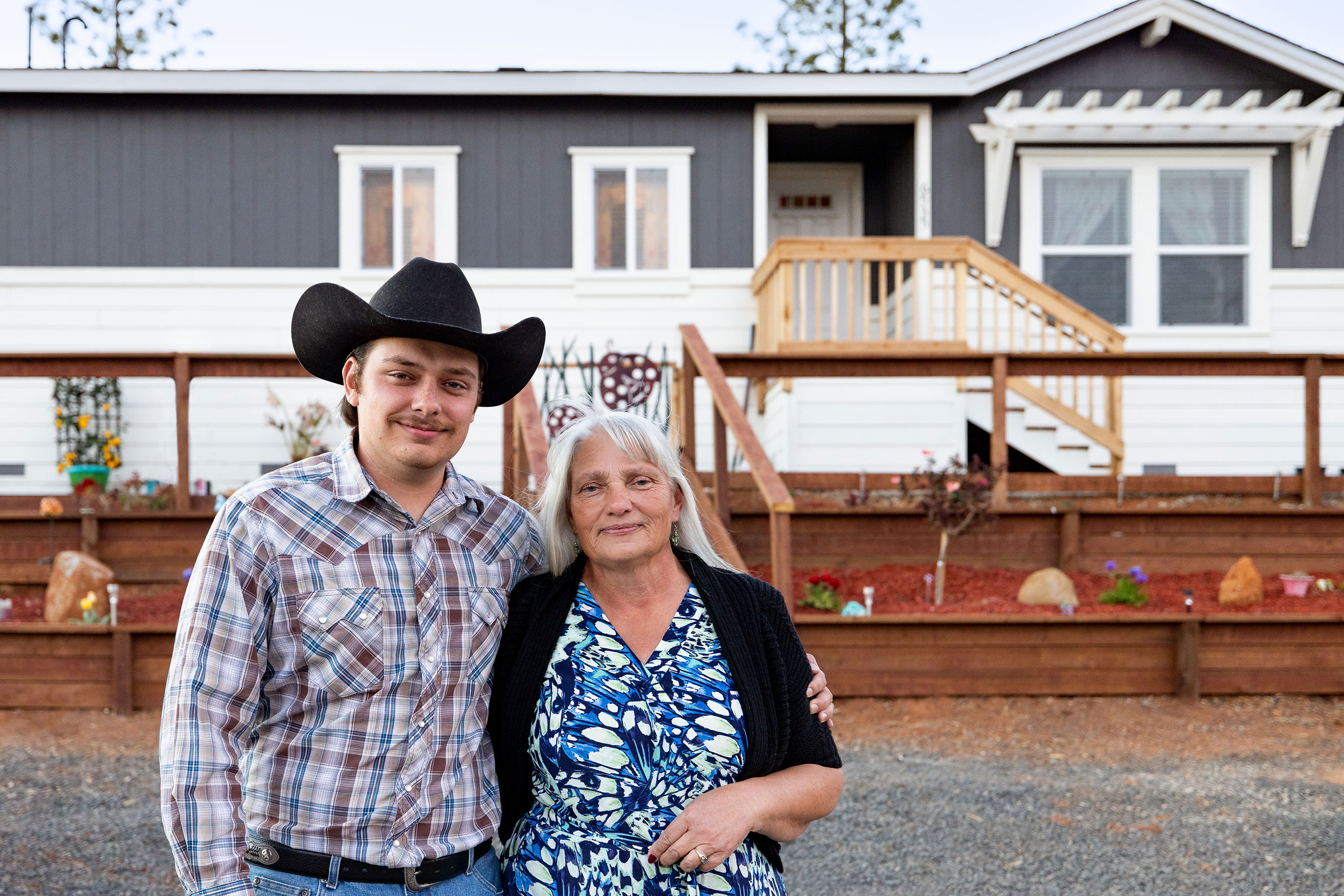 Read how Shirley Birdsong and her son, Salvador Schlemmer, rebuilt their lives in a new Clayton home after the devastating 2018 Camp Fire.
