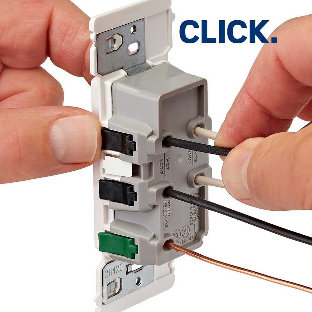 The lever termination assures positive connection and is confirmed with an audible “click,” so installers can be confident with every termination.