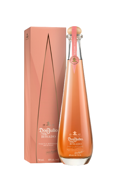 Tequila Don Julio Rosado is a Reposado tequila that’s aged at least four months in Ruby Port wine casks to impart a light fruit finish and delicate pink hue