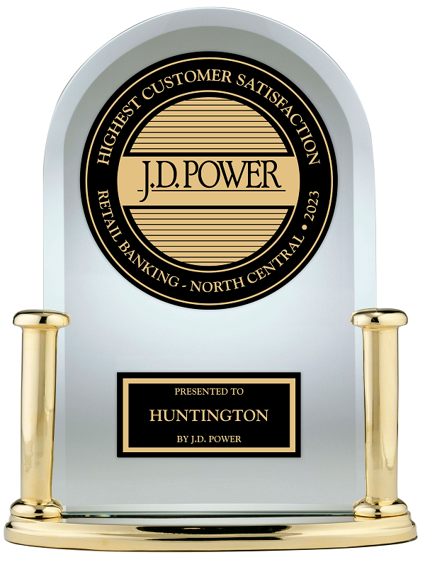 J.D. Power 2023 U.S. Retail Banking Satisfaction Study trophy for North Central region