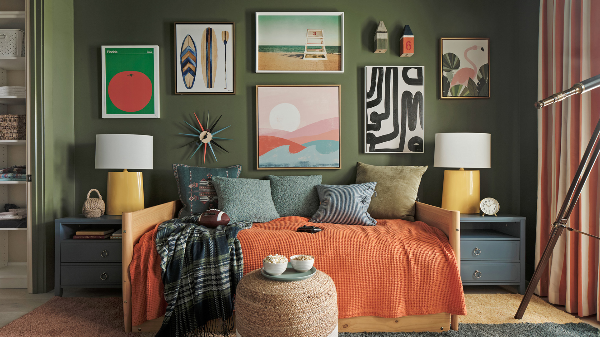 Tween Green Guest Bedroom