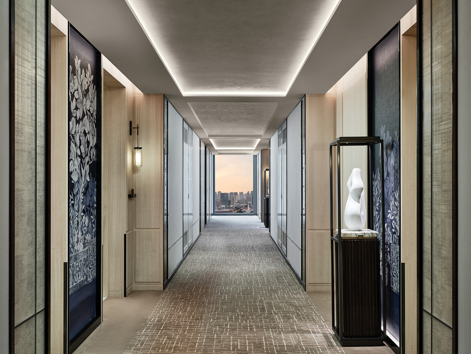 The corridor is embellished with details of the tropical garden city (Credit to Marina Bay Sands)