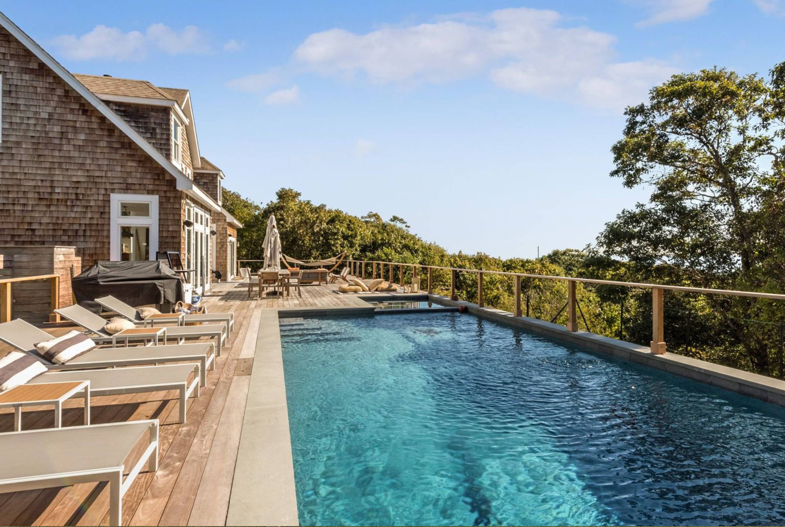 Montauk, New York – The ultimate secluded beach getaway with ocean views, heated infinity pool, sunken hot tub, art studio and movie theater. Just 2.5 hours from NYC.