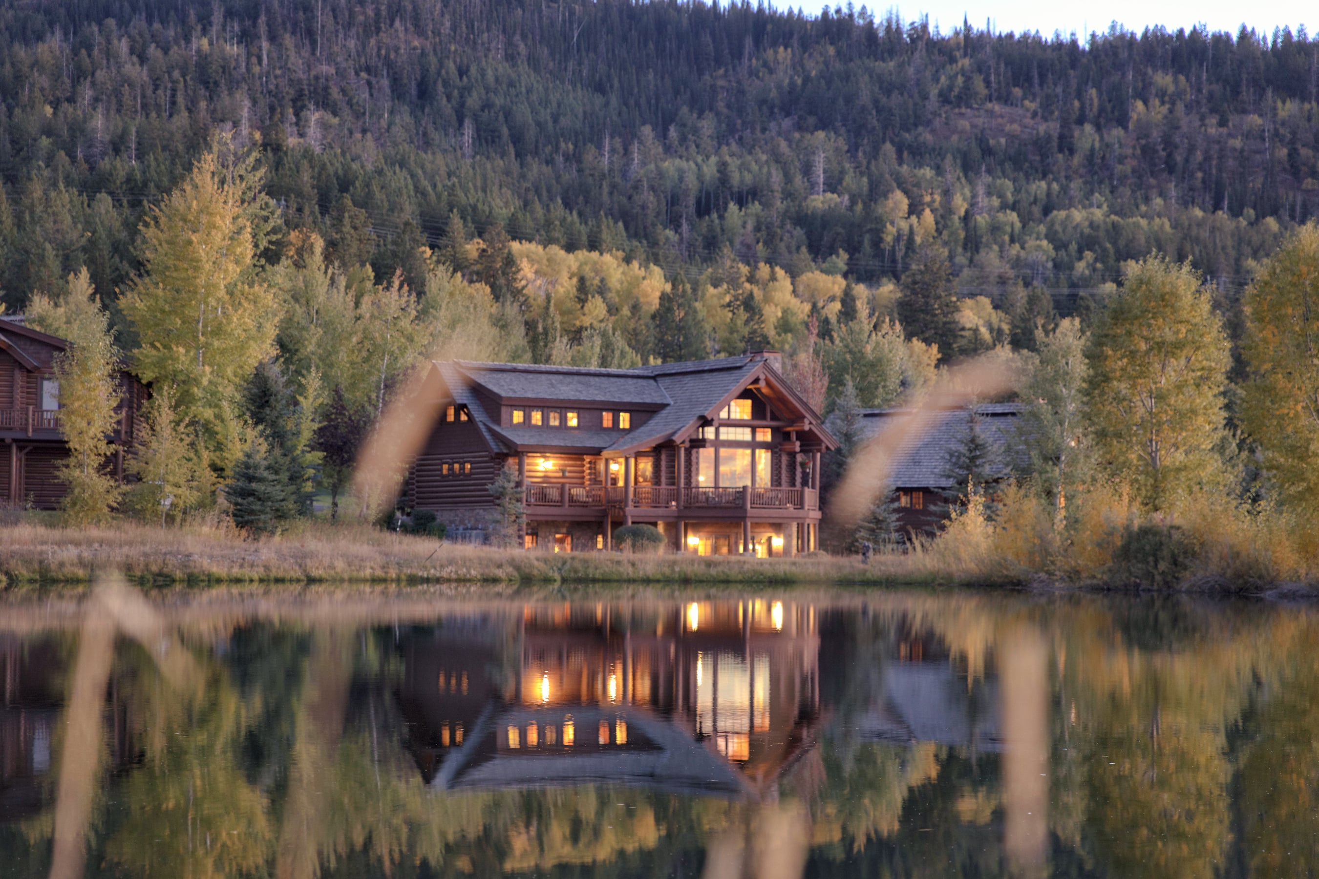 Victor, Idaho – “Salmonfly Lodge” borders Targhee National Forest with unfettered views of the Teton Valley. The home includes designer touches for a trendy cowboy-cation experience.