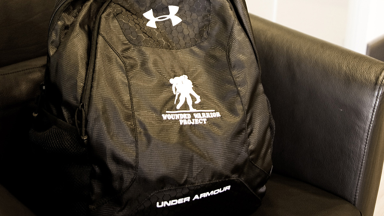 Wounded Warrior Project started 20 years ago, with volunteers putting together backpacks like these. The clothing inside helped give back an injured veteran’s dignity and gave them something to wear while in the hospital.
