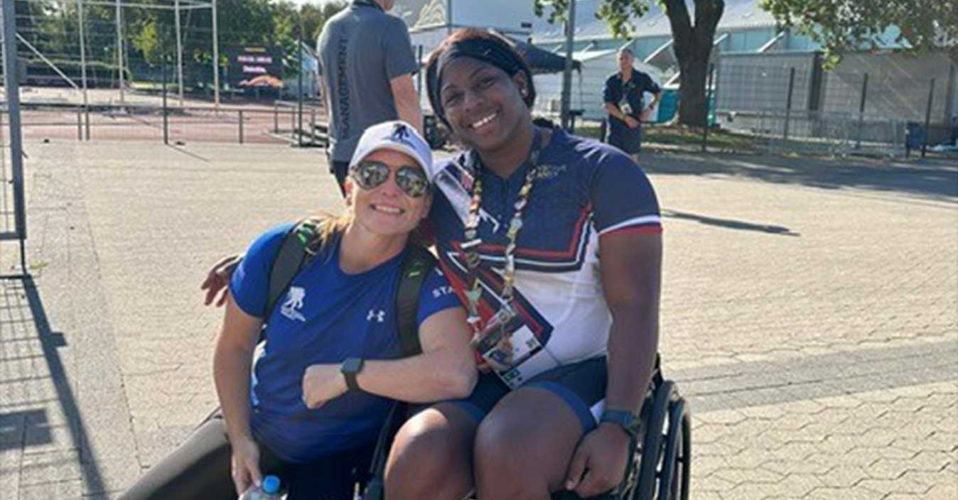 Corine recently reconnected with the Wounded Warrior Project teammate that first visited her in 2021. They were able to spend time together while Corine was in Dusselforf for the Invictus Games.