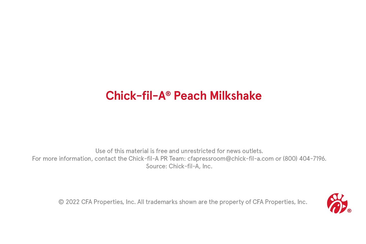 The Peach Milkshake combines Chick-fil-A’s signature Icedream® dessert and peaches, topped off with whipped cream and a cherry.
