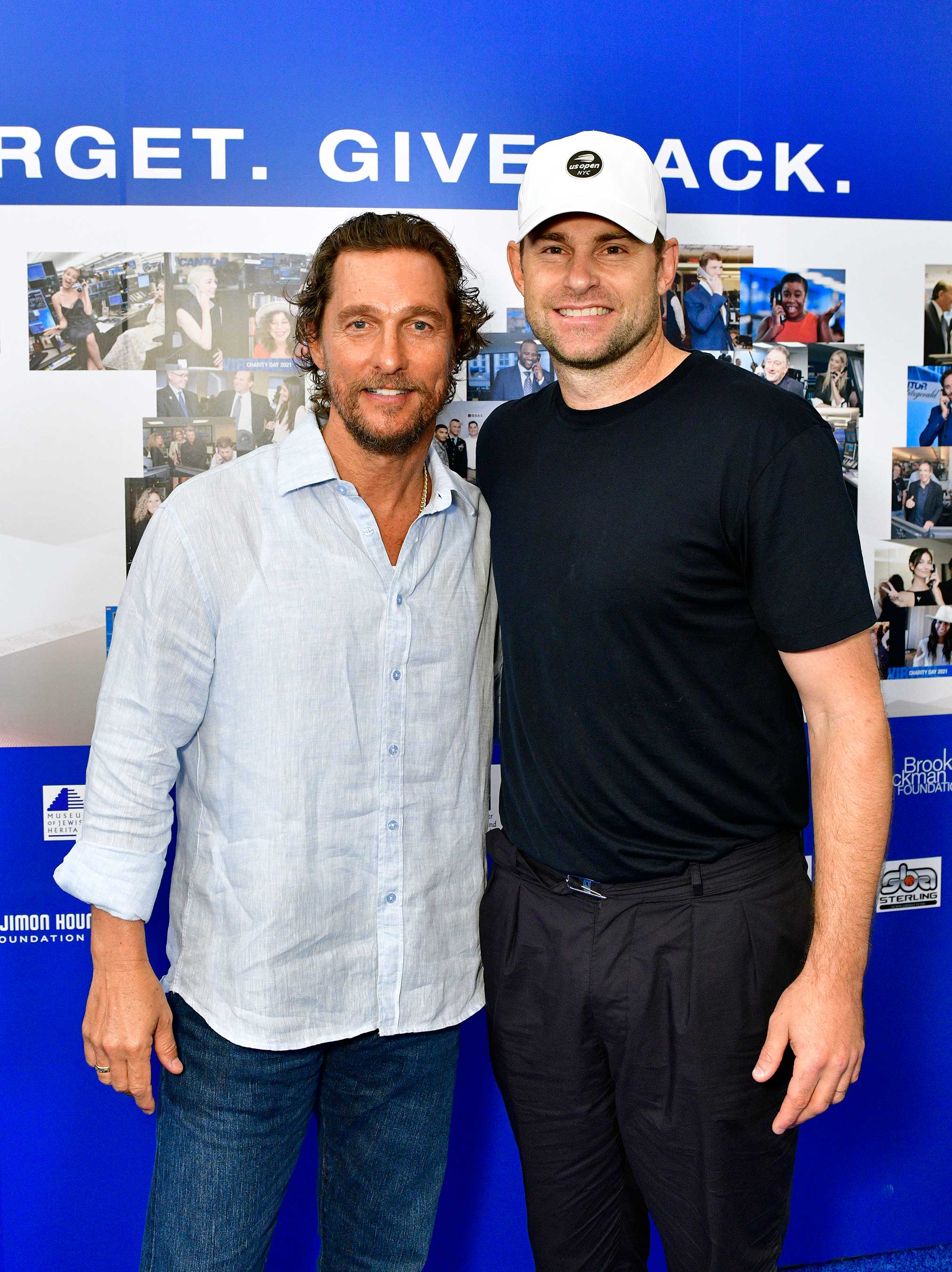 Matthew McConaughey and Andy Roddick gave their best swing to raise money for the Cantor Fitzgerald Relief Fund Charity Day 2023 on the 22nd anniversary of September 11, 2023.