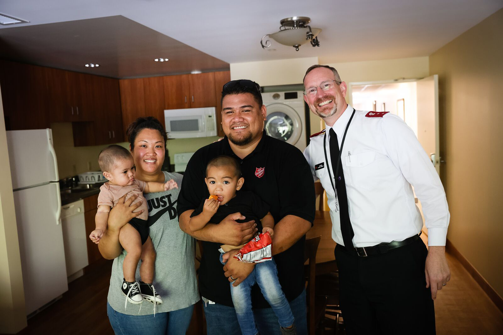 Salvation Army officer with family moving in to Salvation Army housing