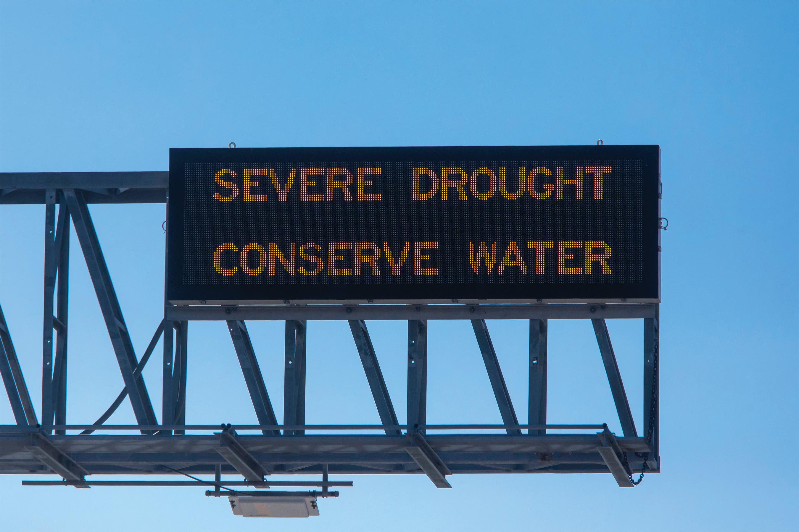 Severe Drought, Conserve Water sign