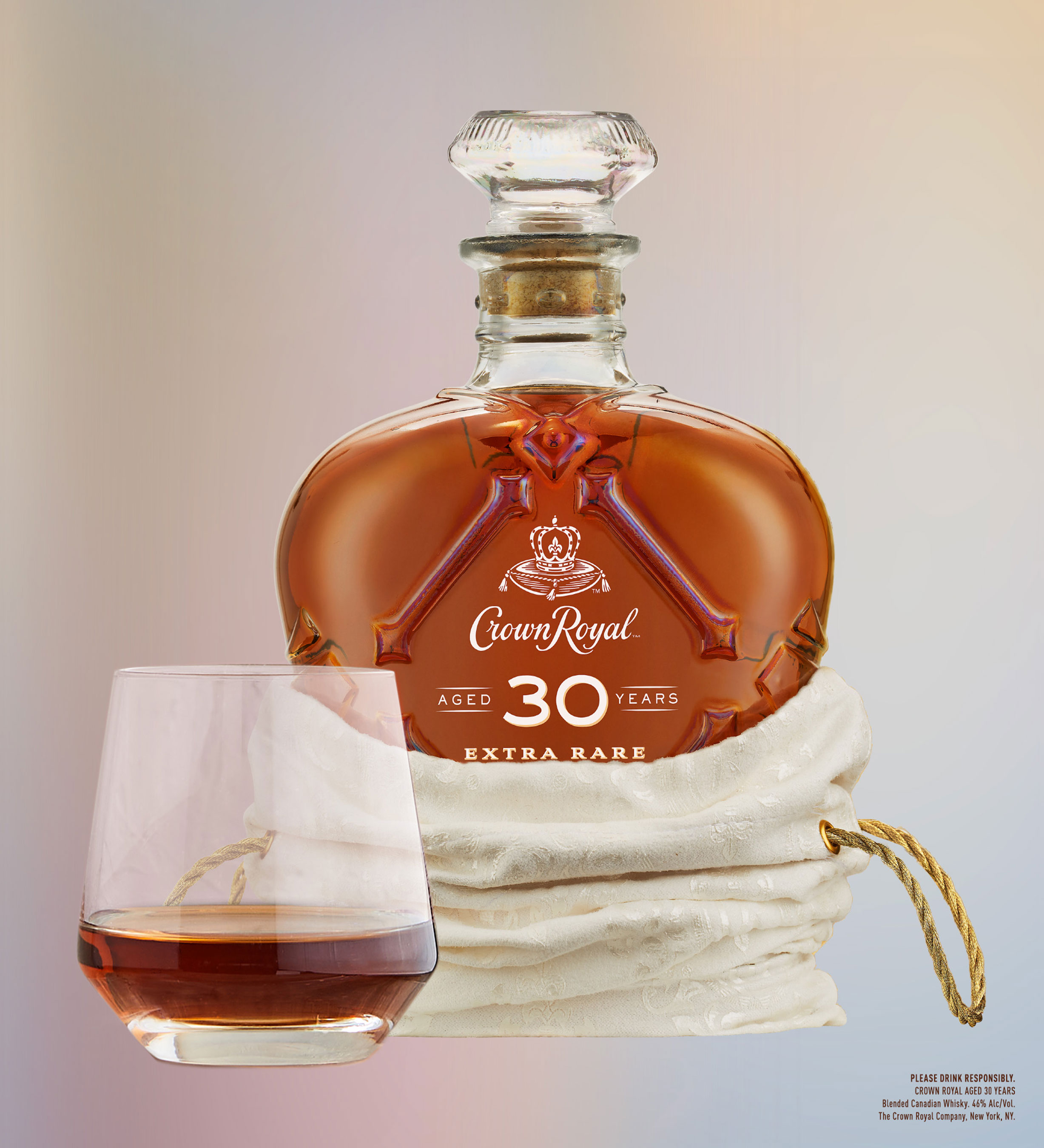 Crown Royal Aged 30 Years with a neat pour