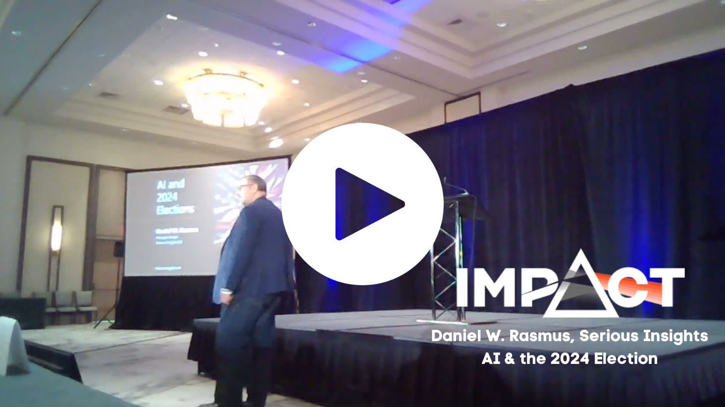 Play Video: Daniel Rasmus explores the mischief and misinformation that AI could perpetrate this election cycle.