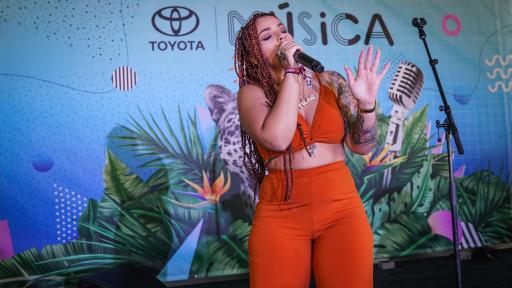 La cantante puertorriqueña de trap latino, Joha “La Primera Dama” se presentó en el escenario del Toyota Music Den en el tercer día de Ruido Fest 2018 en Chicago.
