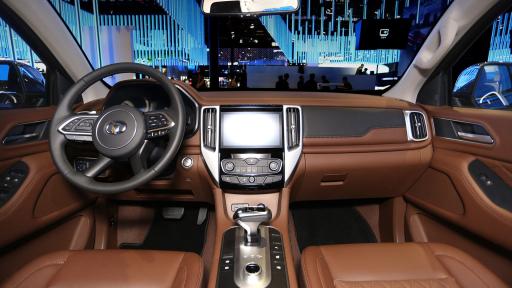 Inside of the P series truck