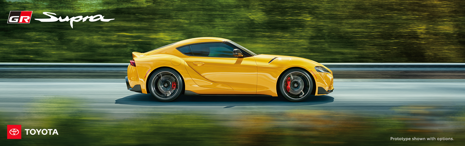 Car racing down the road